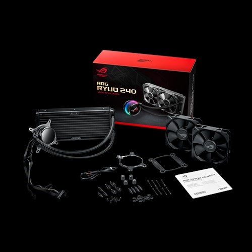 ASUS ROG Ryuo 240 All-In-One Liquid CPU Cooler, OLED, Aura Sync RGB, 240mm Radiator Fan