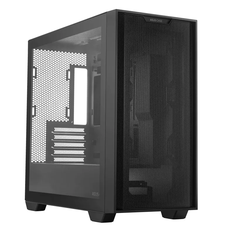 A21-ASUS-CASE-BLK - Micro-ATX/Mini-ITX, CPU Cooler Height 165mm, GPU Length 380mm, PSU Length 210mm, 1 x Headphone, 1 x Microphone, 2 x USB 3.2 Gen1