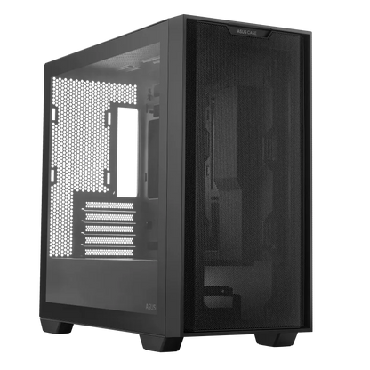 A21-ASUS-CASE-BLK - Micro-ATX/Mini-ITX, CPU Cooler Height 165mm, GPU Length 380mm, PSU Length 210mm, 1 x Headphone, 1 x Microphone, 2 x USB 3.2 Gen1