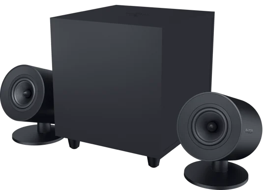 Razer Nommo V2-Full-Range 2.1 PC Gaming Speakers with Wired Subwoofer-US/CAN+AUS/NZ Packaging