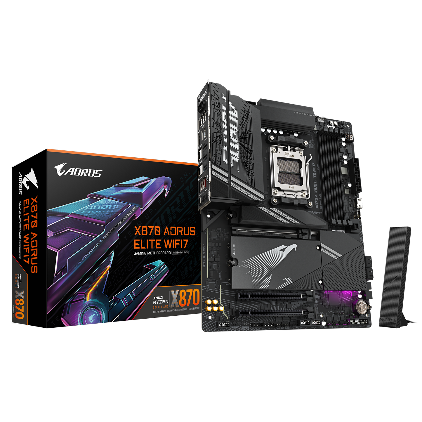 X870 ELITE/ AMD AM5/ATX; AMD Socket AM5:Supports AMD Ryzen 9000 / 8000 / 7000 Series Processors Digital twin 16+2+2 phases VRM solution Dual Channel