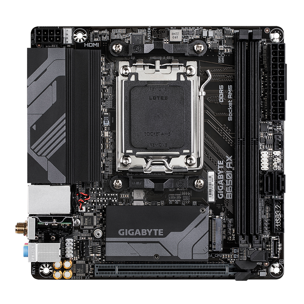 B650I AX/AMD AM5/ITX/2x DDR5 up to 96BG/6400MHz/PCIe 4.0 x1/M.2 x1