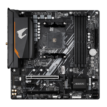 B550M AORUS ELITE AX/AMD AM4/MATX/4x DDR4 up to 128GB/4733MHz/PCIe 4.0 x1 3.0 x2/M.2 x2