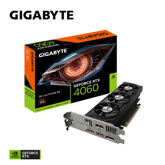 Nvidia GeForce RTX 4060 OC Low Profile 8G GDDR6 128 bit/2475MHz/PCI-E 4.0/Max Res 7680x4320/DisplayPort 1.4ax2 HDMI 2.1ax2