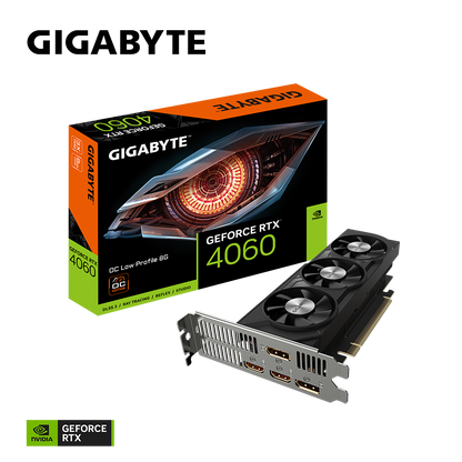 Nvidia GeForce RTX 4060 OC Low Profile 8G GDDR6 128 bit/2475MHz/PCI-E 4.0/Max Res 7680x4320/DisplayPort 1.4ax2 HDMI 2.1ax2