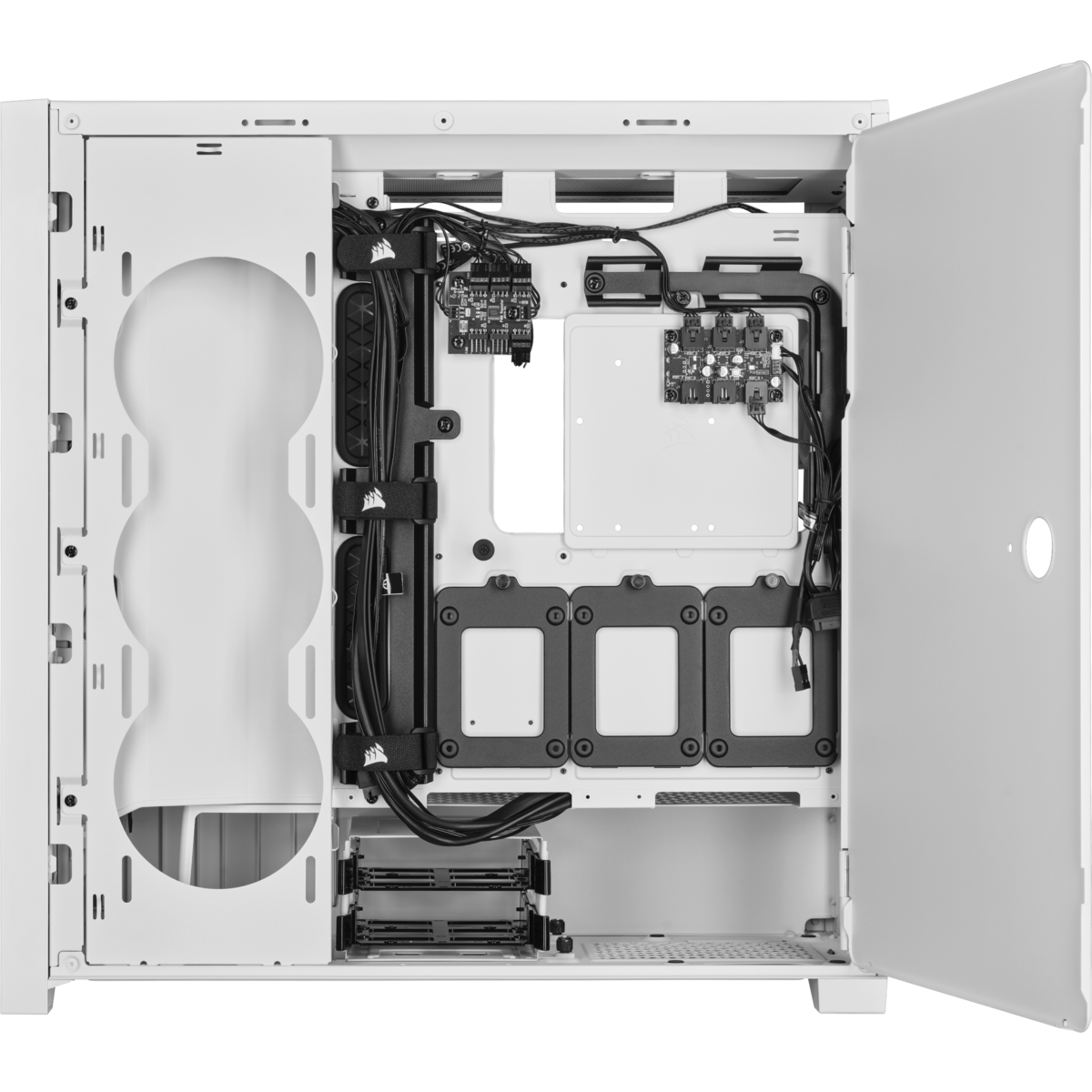 iCUE 5000X RGB QL Edition Tempered Glass Mid-Tower Smart Case, True White