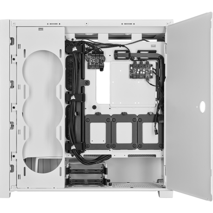 iCUE 5000X RGB QL Edition Tempered Glass Mid-Tower Smart Case, True White