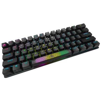 CORSAIR K70 PRO MINI WIRELESS RGB 60% Mechanical Gaming Keyboard, Backlit RGB LED, CHERRY MX SPEED, Black, Black PBT Keycaps