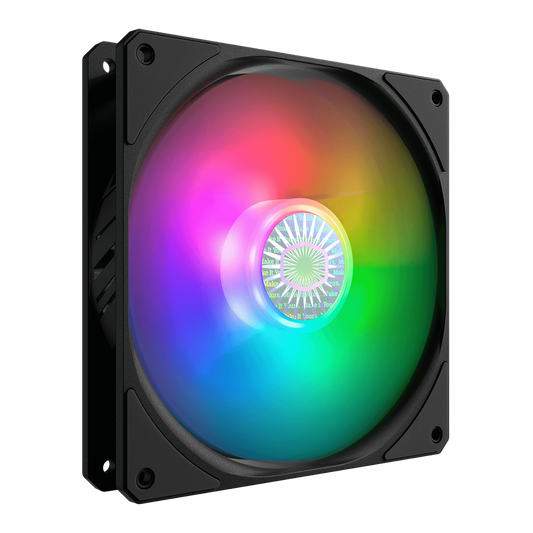 SickleFlow 140 ARGB, 140mm, Addressable RGB, 650-1400 RPM, 67 CFM, 10-27 dBA, 4-Pin PWM, Certified compatible with ASUS, Gigabyte MSI and AsRock RGB M