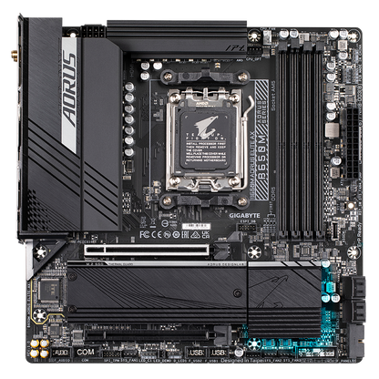 B650M AORUS ELITE AX/AMD AM5/MATX/4x DDR5 up to 192GB/8000MHz/PCIe 4.0 x2/M.2 x2