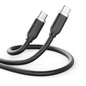 Elements Silicone 5A/240W USB2 USB-C to C Male Cable with cable tie, 1m - BLACK