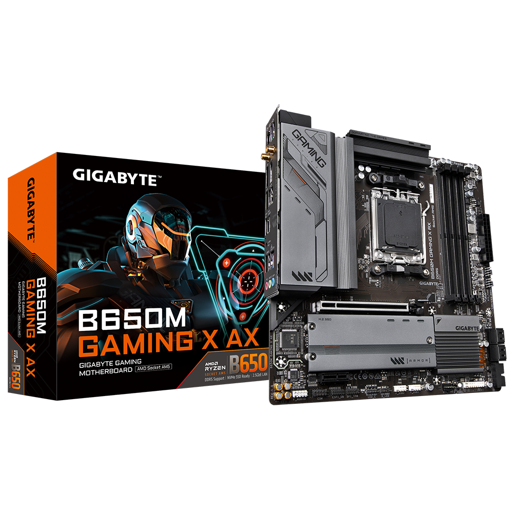 B650M GAMING X AX/AMD AM5/MATX/4x DDR5 up to 192GB/8000MHz/PCIe 4.0 x1 3.0 x1/M.2 x2