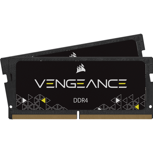 CRSAR DDR4, 3200MHz 32GB 2x16GB SODIMM, Unbuffered, 22-22-22-53, VENGEANCE SODIMM, Black PCB, 1.2V