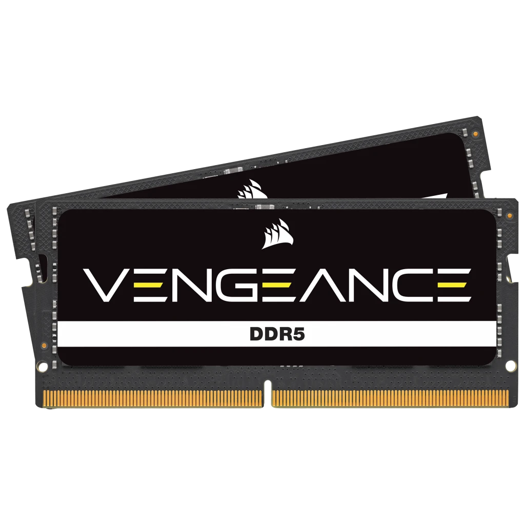 DDR5, 4800MT/s 32GB 2x16GB SODIMM, Unbuffered, 40-40-40-77, Black PCB, Std PMIC, 1.1V, VENGEANCE