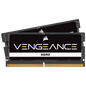 DDR5, 4800MT/s 32GB 2x16GB SODIMM, Unbuffered, 40-40-40-77, Black PCB, Std PMIC, 1.1V, VENGEANCE