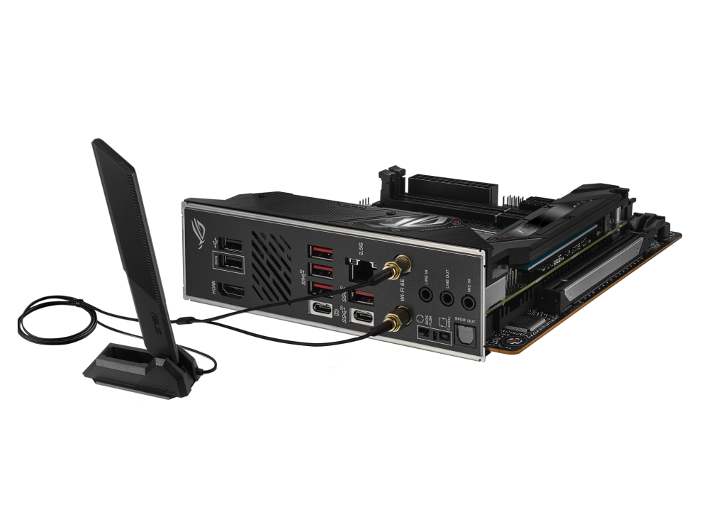 ASUS, ROG-STRIX-B650E-I-GAMING-WIFI, AMD, AM5, AMD B650, 2x DDR5, 96G, Upto 8000+, PCIe 5 - 1x16