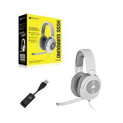 Corsair HS55 Surround Headset, White - AP