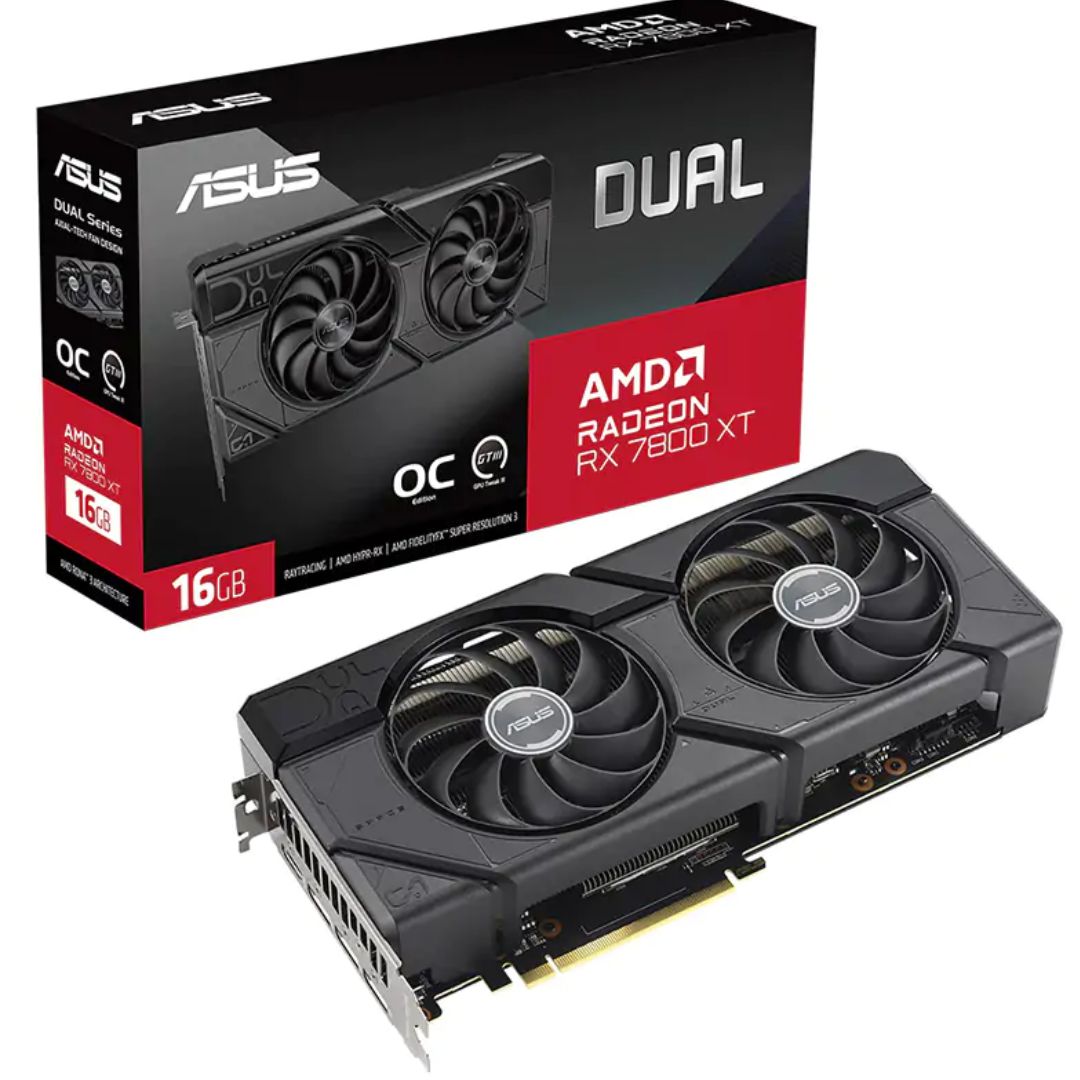 ASUS AMD Radeon DUAL-RX7800XT-O16G RX 7800 XT OC Edition 16GB GDDR6