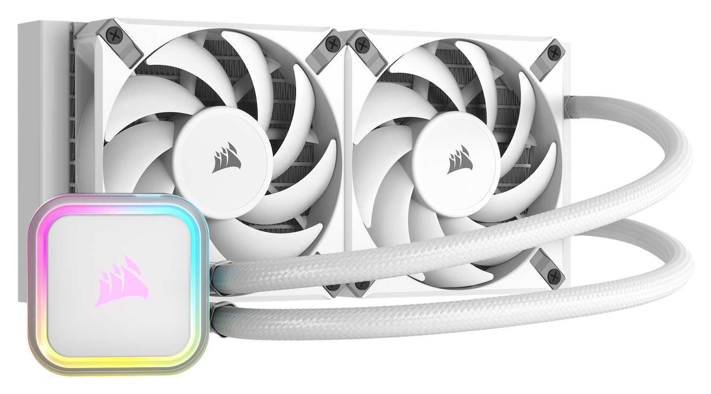 CORSAIR iCUE H100i RGB ELITE Liquid CPU Cooler - White