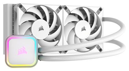 CORSAIR iCUE H100i RGB ELITE Liquid CPU Cooler - White