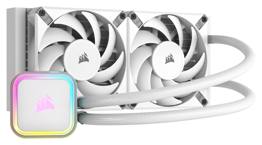 CORSAIR iCUE H100i RGB ELITE Liquid CPU Cooler - White