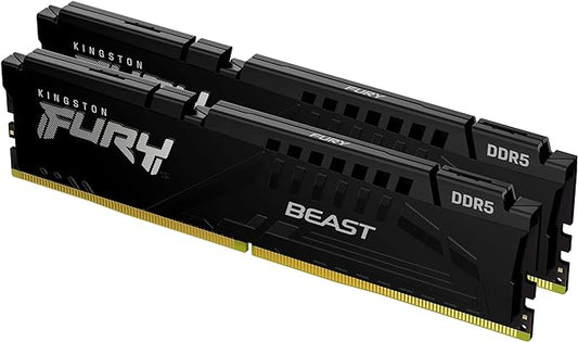 FURY Beast Black, DDR5, 64GB Kit of 2, 5600MHz, CL36, DIMM, Limited Lifetime Warranty