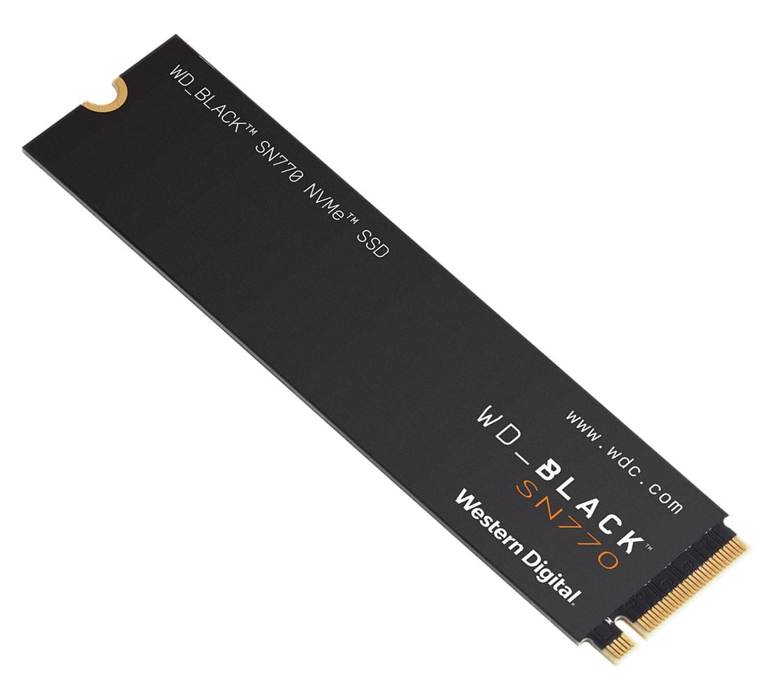 Western Digital WD Black SN770 500GB Gen4 NVMe SSD - 5000MB/s 4000MB/s R/W 300TBW 460K/800K IOPS 1.75M Hrs MTBF M.2 PCIe4.0 5yrs ~WDS500G1B0E