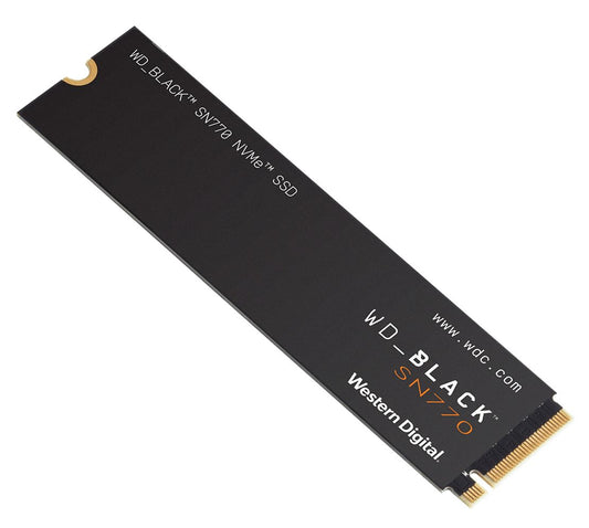 Western Digital WD Black SN770 500GB Gen4 NVMe SSD - 5000MB/s 4000MB/s R/W 300TBW 460K/800K IOPS 1.75M Hrs MTBF M.2 PCIe4.0 5yrs ~WDS500G1B0E