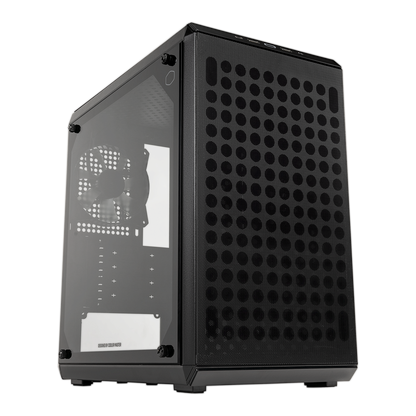 Q300L V2 White, mATX, Tempered Glass Side Panel, Minimized Dimensions with ATX PSU Support, USB 3.2 Gen 2x2 Type C (20GB) Support, Redesigned Patterne