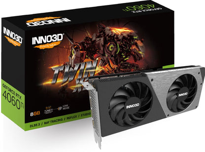 INNO3D nVidia GeForce RTX 4060 Ti 8GB TWIN X2 GPU 8GB GDDR6, 2535MHz Boost Clock, RAM 18Gbps, 3xDP, 1xHDMI, 250x118x 42mm (4060TI)