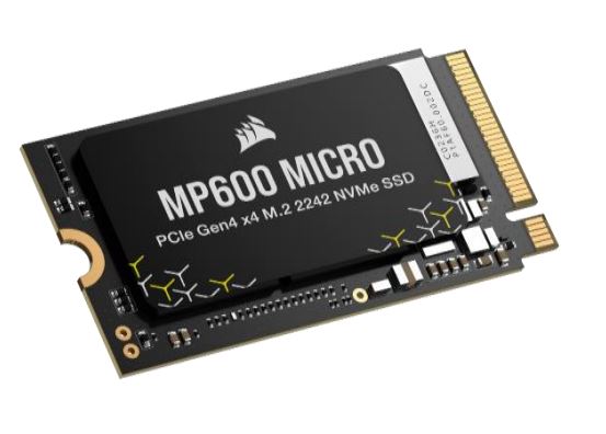 (LSCorsair Force MP600 MICRO 1TB M.2 2242 NVMe SSD 5100/4300MB/s 600K/890K 600TBW 1.5M MTTF AES 256-bit for Lenovo Legion Go Valve Steam Deck Rog Ally