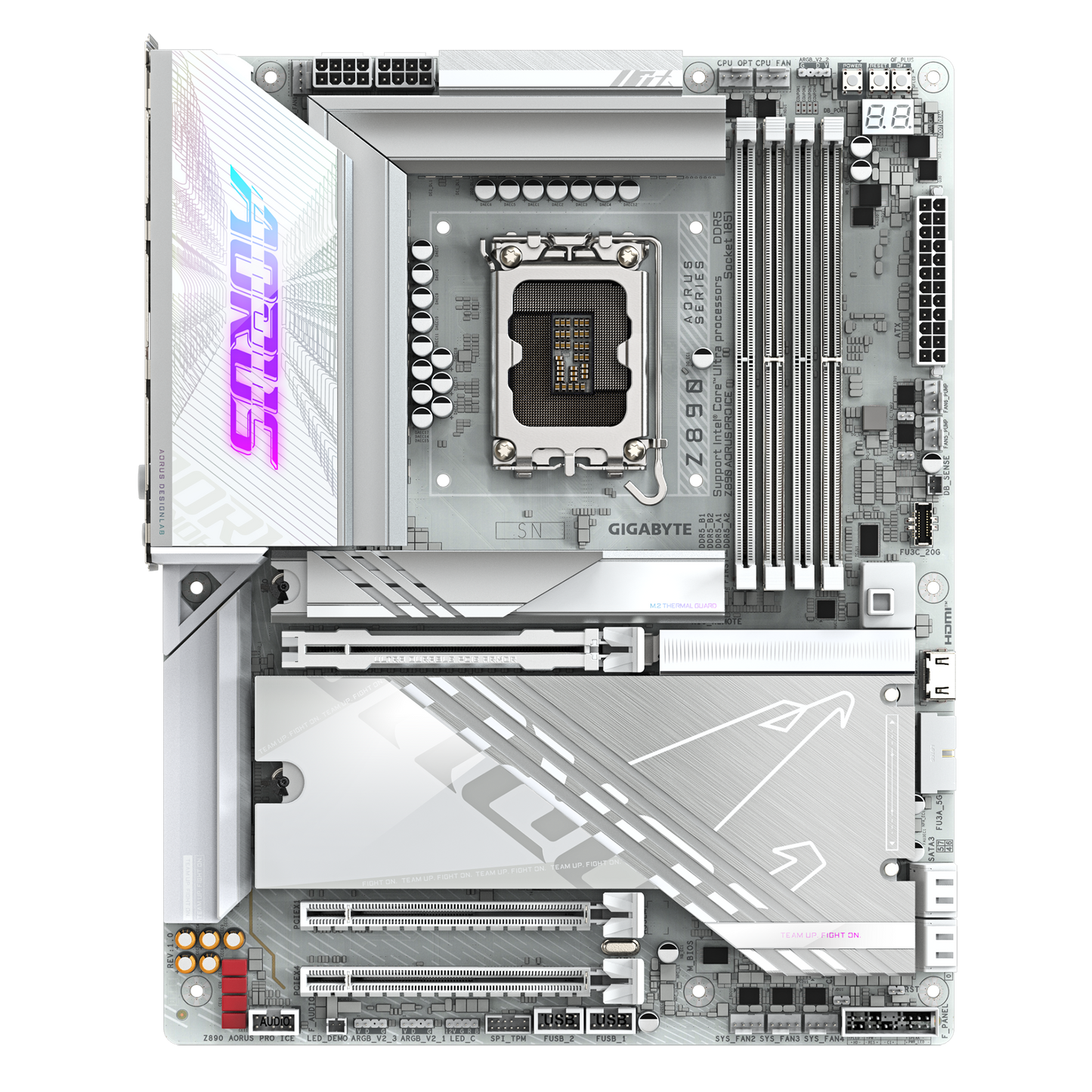 Z890 AORUS PRO ICE/ATX/INTEL LGA1851/4x DDR5 DIMM max 256GB/Max 9500MHz/1x PCIE5.0(CPU), 1xPCIE4.0 1xPCIE3.0 (Chipset)/2x M.2 (CPU), 3x M.2(Chipset)