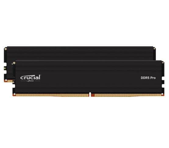 Crucial Pro 48GB (2x24GB) DDR5 UDIMM 6000MHz CL48 Black Heat Spreader Support Intel XMP AMD Ryzen for Desktop PC Gaming Memory