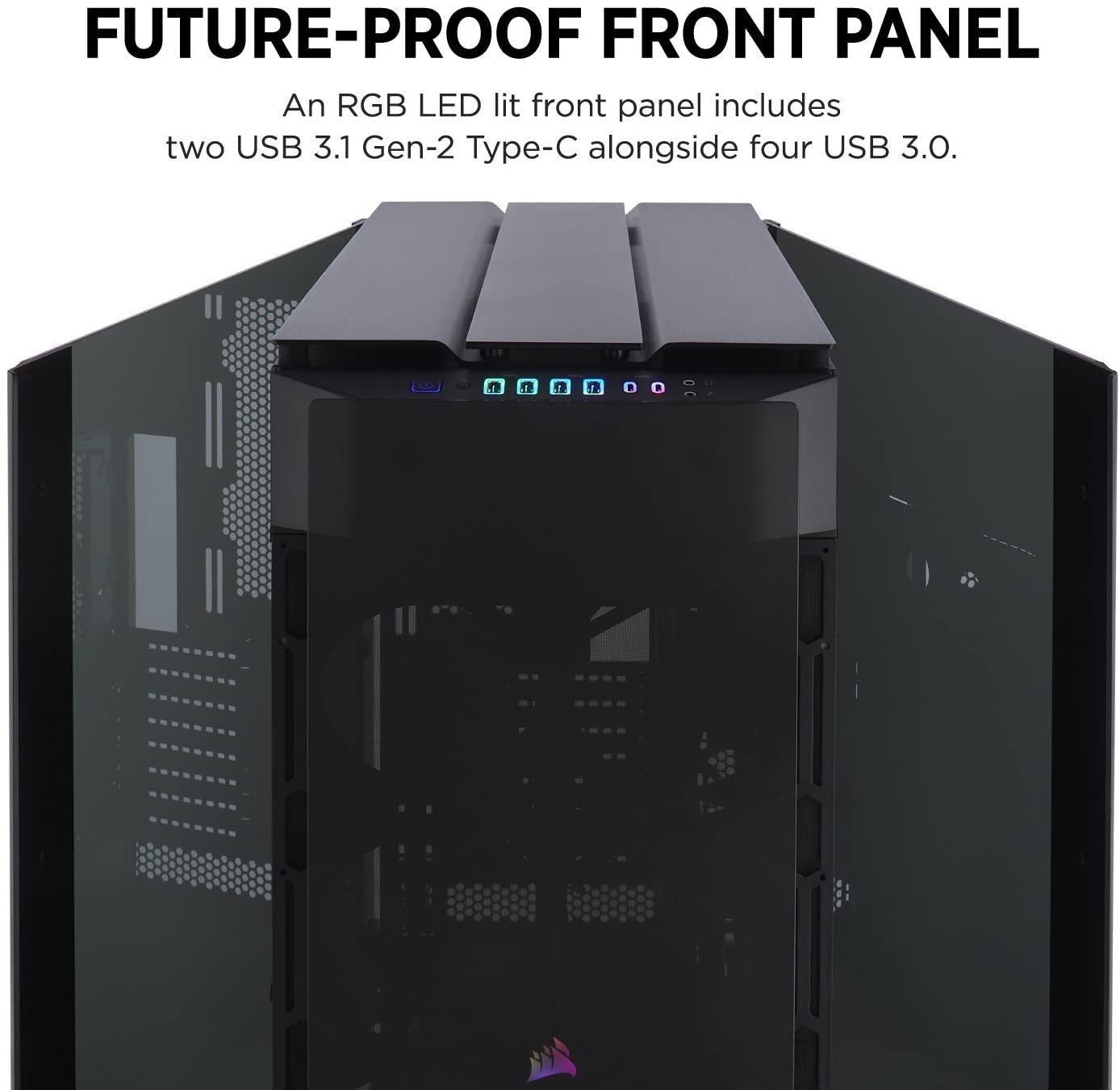 25Kg+ Freight Rate-CORSAIR Obsidian Series 1000D Super Tower Case, Premium Tempered Glass and Aluminum Smart Case