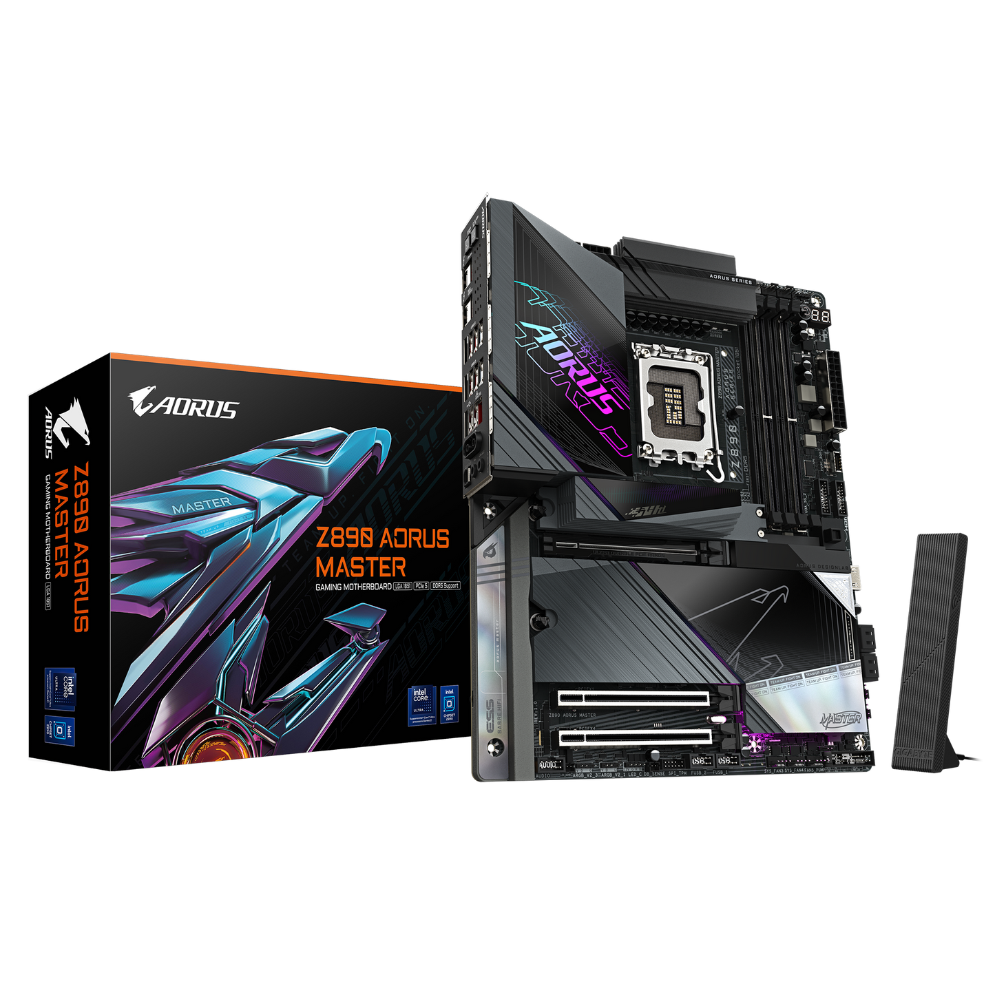 Z890 AORUS MASTER/ATX/INTEL LGA1851/4x DDR5 DIMM max 256GB/Max 9500MHz/1x PCIE5.0(CPU), 1xPCIE4.0 1xPCIE3.0 (Chipset)/3x M.2 (CPU), 2x M.2(Chipset)