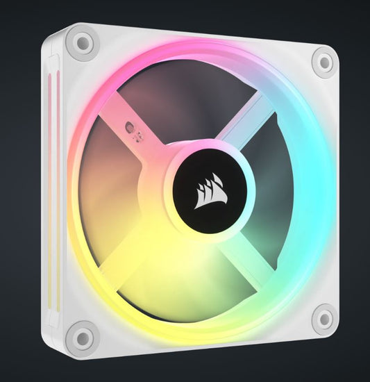 Corsair QX RGB Series, iCUE LINK QX120 RGB WHITE, 120mm Magnetic Dome RGB Fan, Expansion Kit