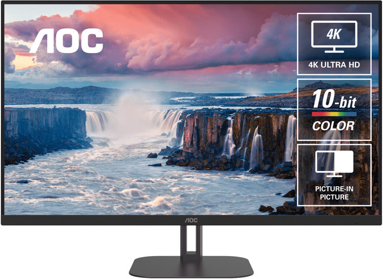 AOC U32V5N 32' 4K 3840 × 2160 VA 300 Cd/m 4ms GtG, VESA x 100.  HDMI 2.0 x 2, DP 1.4 x 2 Office and Business Monitor