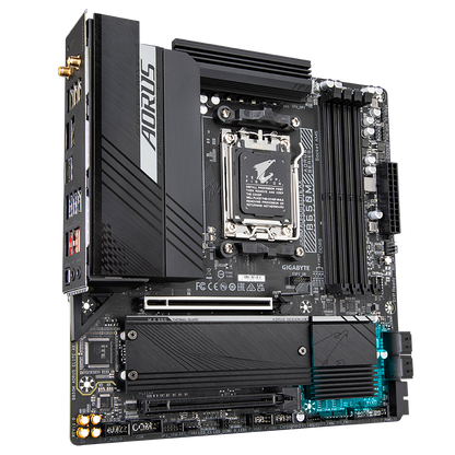 B650M AORUS ELITE AX/AMD AM5/MATX/4x DDR5 up to 192GB/8000MHz/PCIe 4.0 x2/M.2 x2