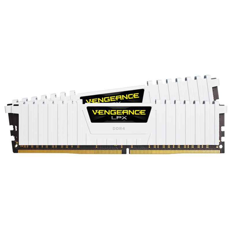 CORSAIR Vengeance LPX, DDR4, 3200MHz 32GB 2x16GB Dimm, Unbuffered, Dual Rank, 16-20-20-38, XMP 2.0, White Heatspreader, Black PCB, 1.35V