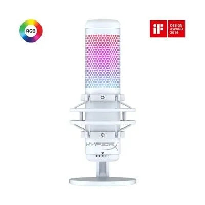 HyperX QuadCast S - USB Gaming Microphone (White-Grey)