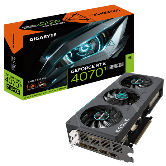 Nvidia GeForce RTX 4070 TI SUPER EAGLE OC 16G GDDR6X 256 bit/2640MHz/PCI-E 4.0/Max Res 7680x4320/3x DP 1.4a & 1x HDMI 2.1a