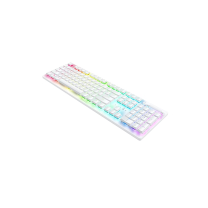 Razer DeathStalker V2 Pro-Wireless Low Profile Optical Gaming Keyboard (Clicky Purple Switch)-White Edition-US Layout