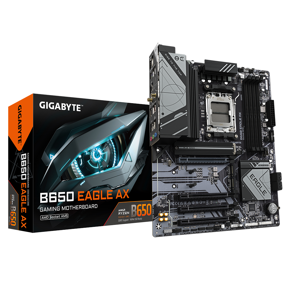 B650 EAGLE AX/AMD AM5/ATX/4x DDR5 up to 192GB/7600MHz/PCIe 4.0 x1 3.0 x1/M.2 x3