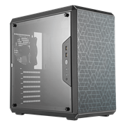 MasterBox Q500L, Minimized Dimensions for Standard ATX, Edge-to-Edge Transparent Side Panel, Fully Perforated Chassis, Vertical and Horizontal Positio