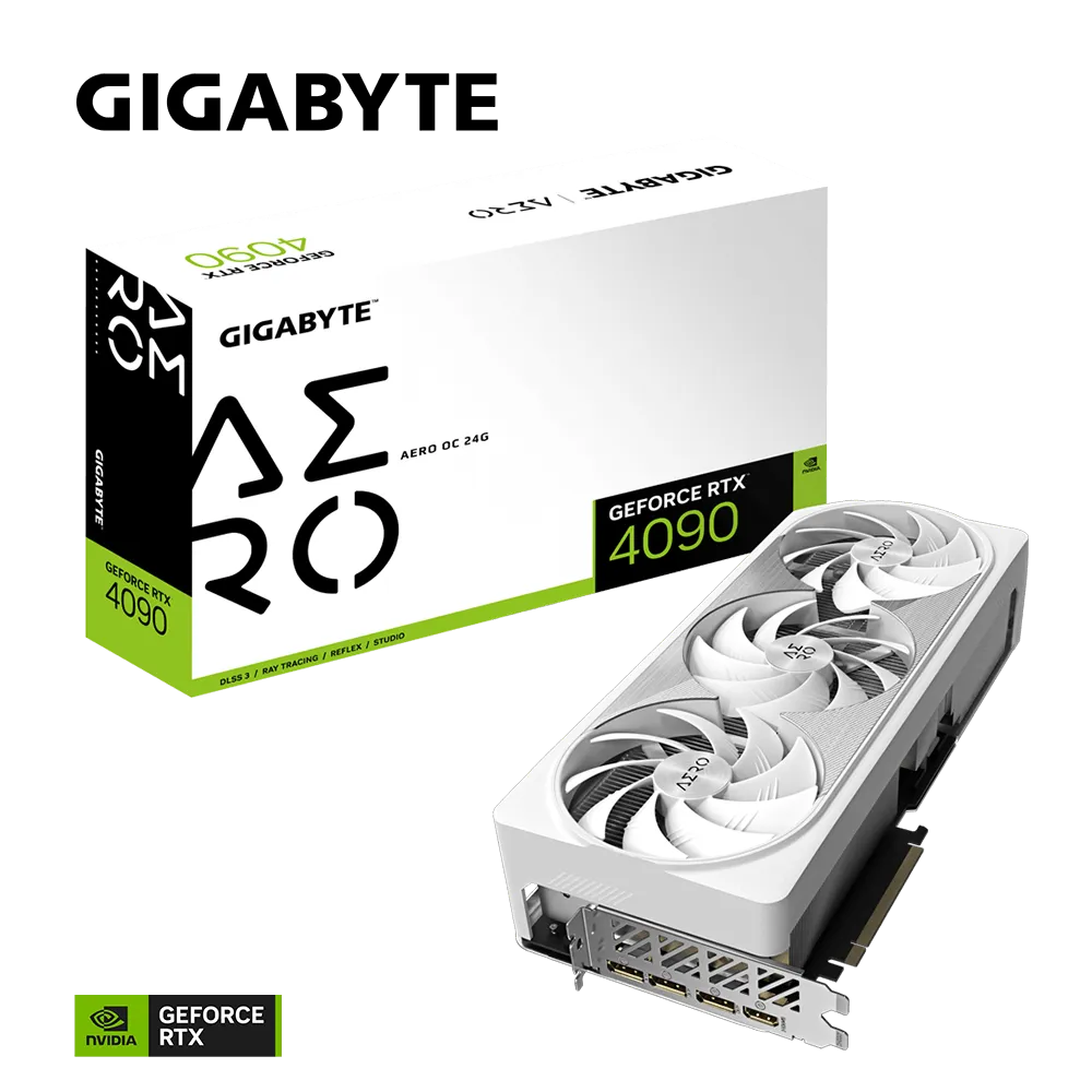 Nvidia GeForce RTX 4090 AERO OC 24G GDDR6X 384 bit/2535MHz/PCI-E 4.0x16/Max Res 7680x4320/3x DP 1.4a & 1x HDMI 2.1a