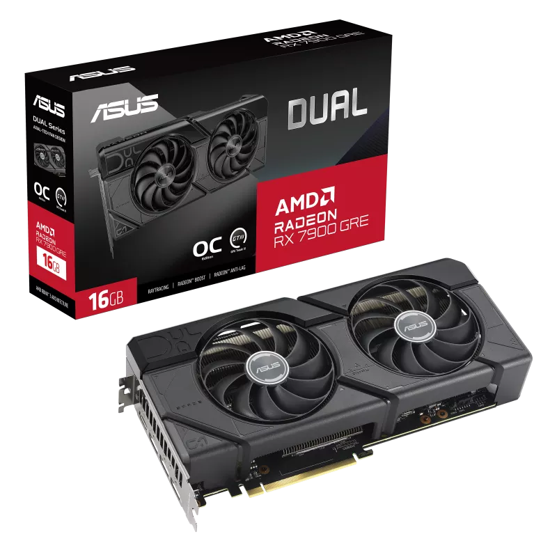 ASUS Dual AMD Radeon RX 7900 GRE OC Edition 16GB GDDR6