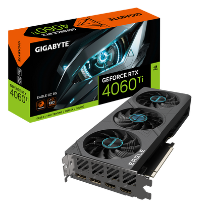 Nvidia GeForce RTX 4060 TI EAGLE OC 8 GB GDDR6 128 bit/2550MHz/PCI-E 4.0/Max Res 7680x4320/DisplayPort 1.4a*2 HDMI 2.1a*2