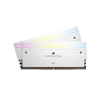 CORSAIR DOMINATOR TITANIUM 32GB (2x16GB) DDR5 6600 (PC5-52800) CL32 1.4V Intel XMP Memory - White