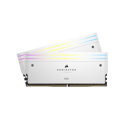 CORSAIR DOMINATOR TITANIUM 64GB (2x32GB) DDR5 6600 (PC5-52800) CL32 1.4V Intel XMP Memory - White