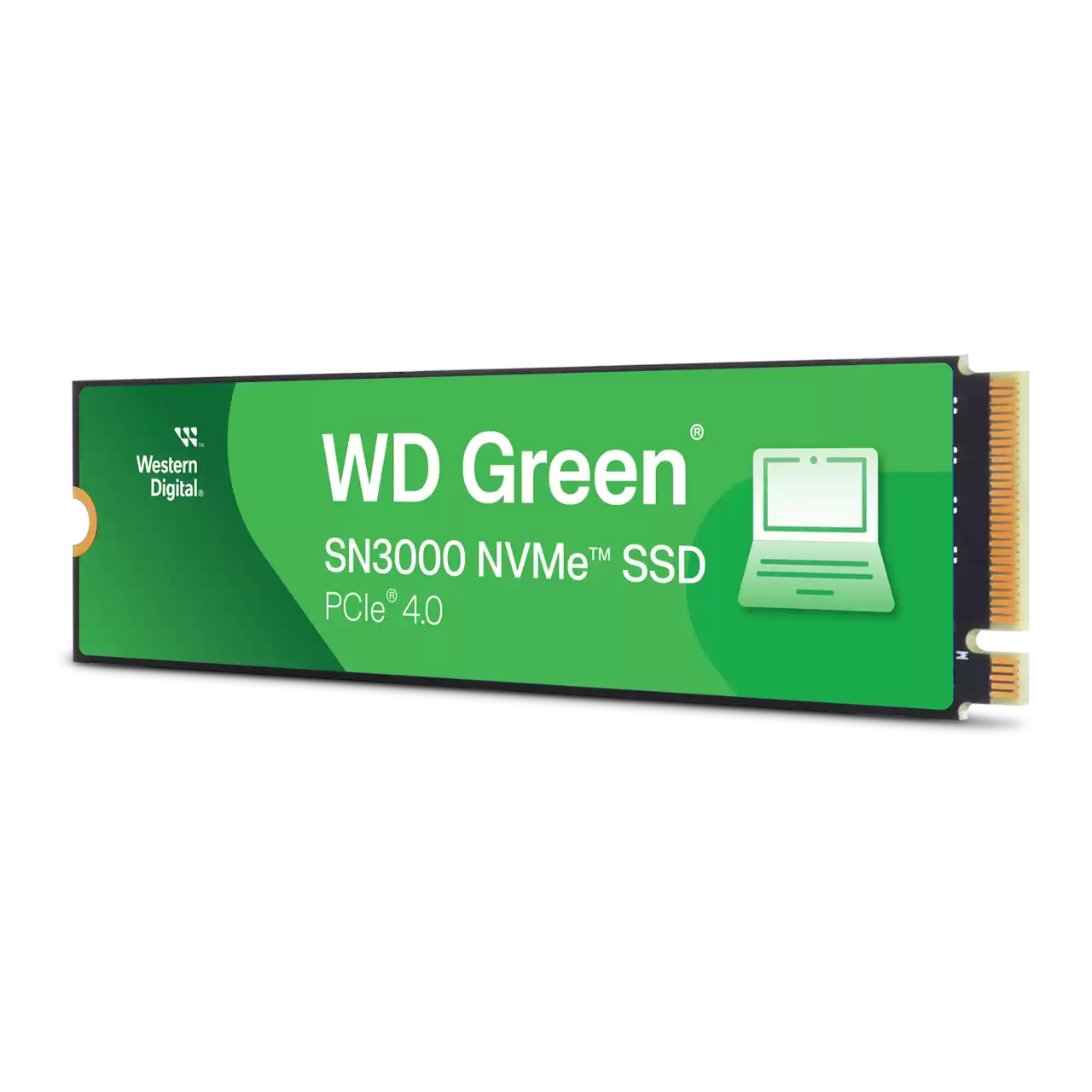 WD Green, SN3000, PCIe Gen4x4, M.2 2280, 2TB, Read Up to 5000MB/s, Write Up to: 4200MB/s, 3 Years Limited Warranty